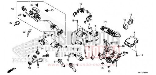 FAISCEAU SECONDAIRE/BOBINE D'ALLUMAGE CRF1000DK de 2019